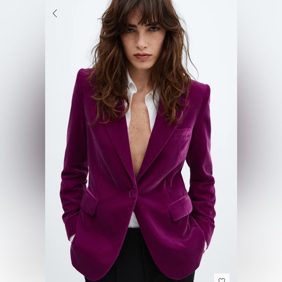 Mango Jackets & Blazers - Mango Rich Purple Women's Blazer